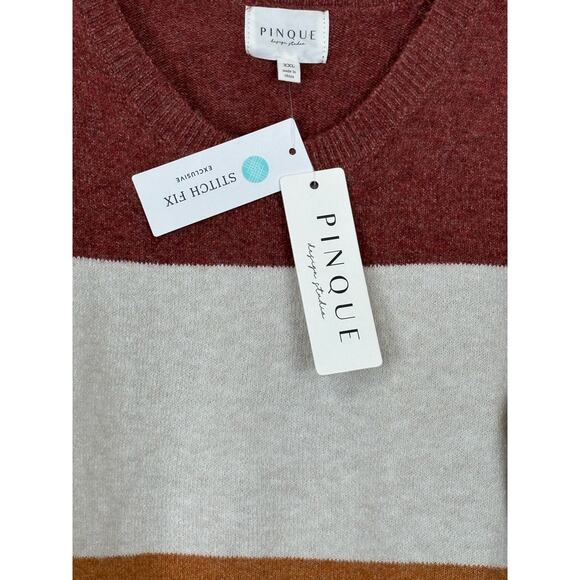 Pinque Design Studio Rust Stone Combo Color Black Pullover Sweater NEW Size XXL - Picture 8 of 10